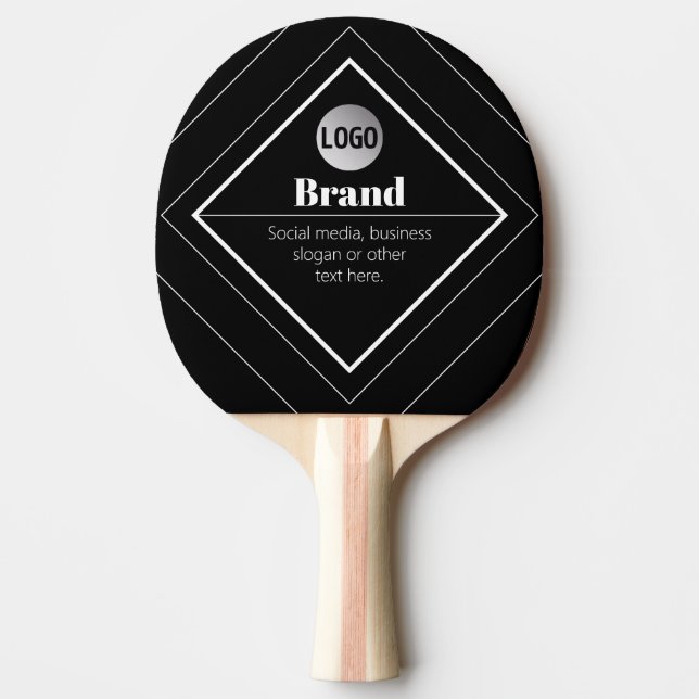 Upload Your Logo & Customisable Text Design Ping Pong Paddle (Front)