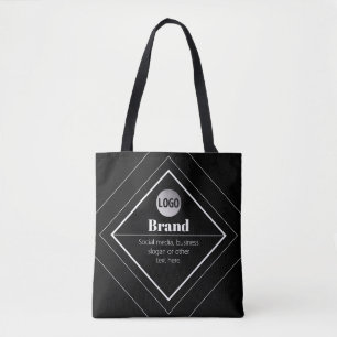 Upload Your Logo & Customisable Text Design Tote Bag