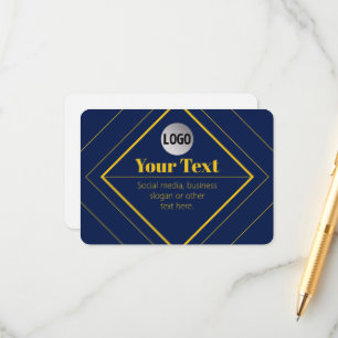 Upload Your Logo & Customizable Text Design Enclosure Card