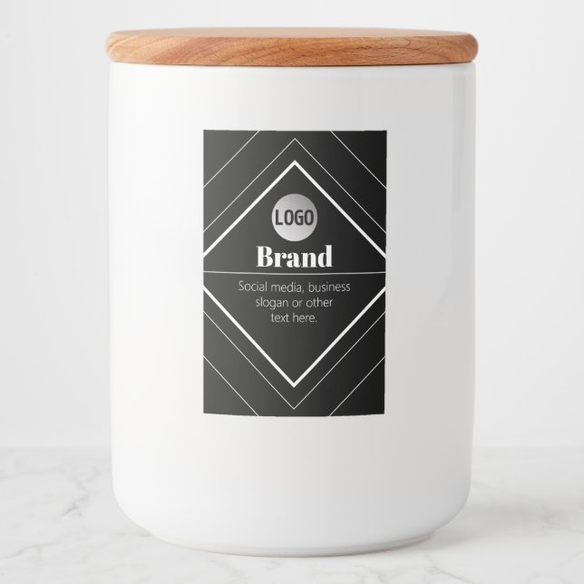 Upload Your Logo & Customizable Text Design Food Label (Front)