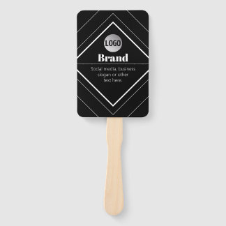 Upload Your Logo & Customizable Text Design Hand Fan