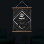 Upload Your Logo & Customizable Text Design Hanging Tapestry<br><div class="desc">Customizable modern design with your own logo.</div>