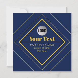 Upload Your Logo & Customizable Text Design Invitation