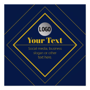 Upload Your Logo & Customizable Text Design Poster