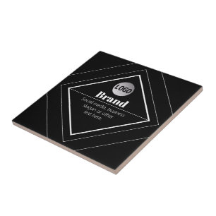 Upload Your Logo & Customizable Text Design Tile