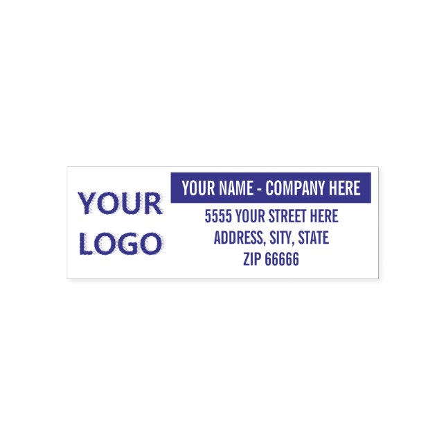 Upload Your Logo Name Address Colour Stamp Example (Design)