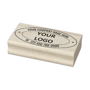 Upload Your Logo Rubber Stamp Add Text Information