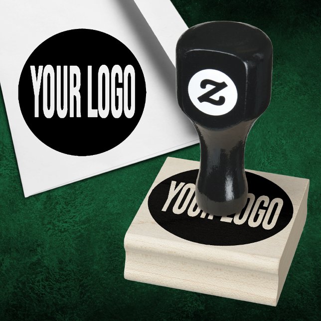 Upload Your Logo,Square Round Business Logo Rubber Stamp (Creator Uploaded)