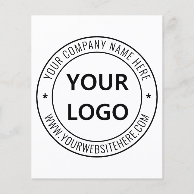 Upload Your Logo Text Promotional Flyers Example (Front)