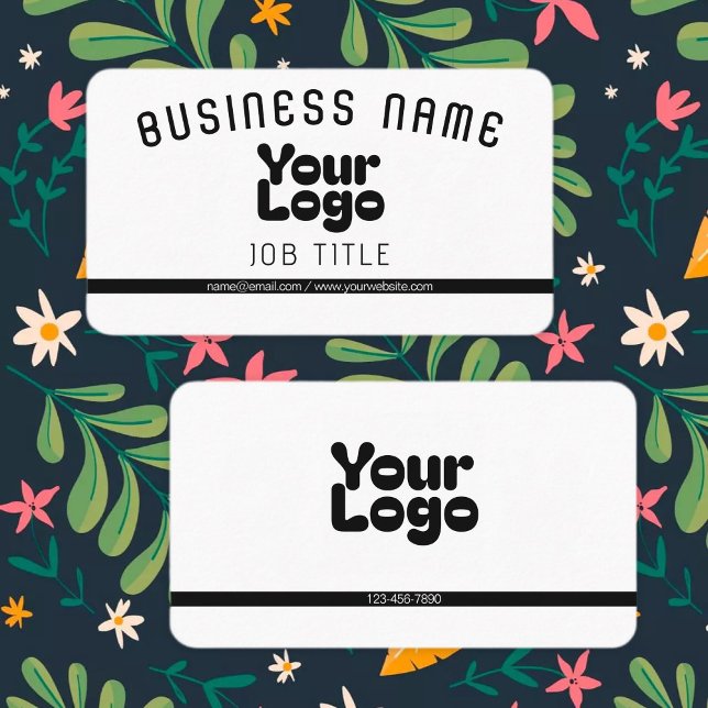 Upload Your Logo | White & Black (editable) Business Card (Creator Uploaded)