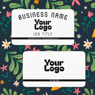 Upload Your Logo   White & Black (editable) Business Card