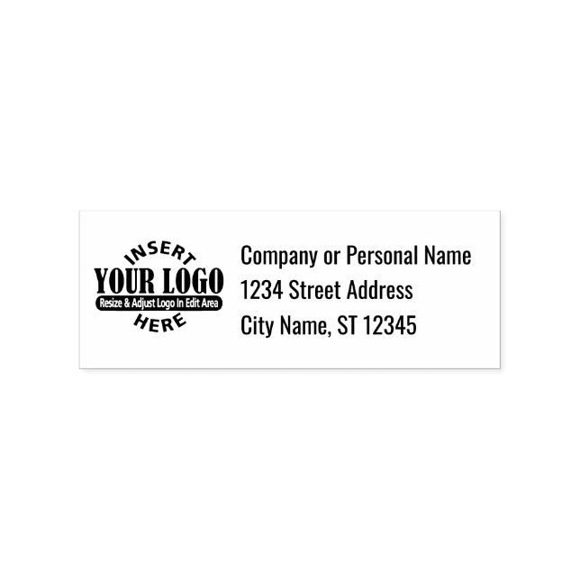 Upload your Logo with Return Address Rubber Stamp (Imprint)