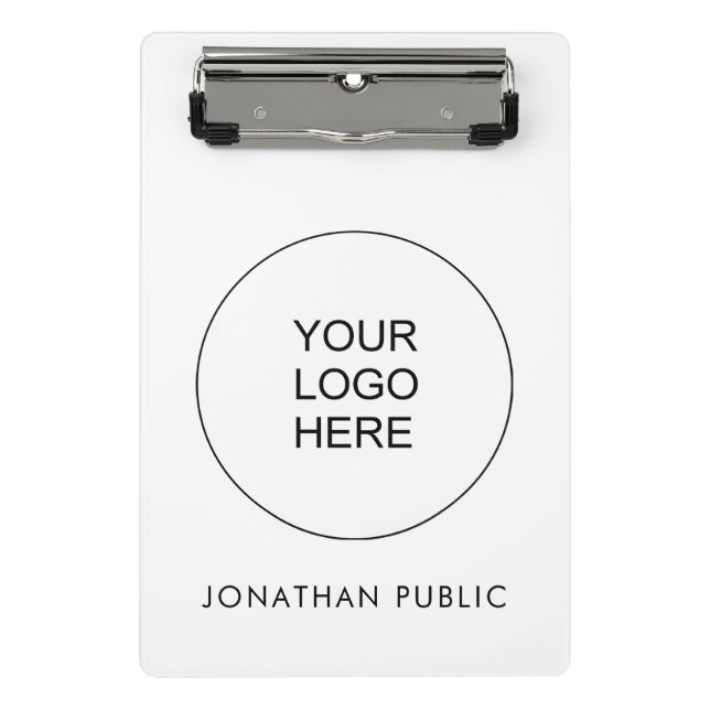 Upload Your Own Business Company Logo Here Mini Clipboard (Front)