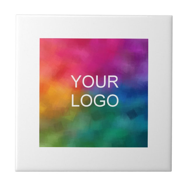 Upload Your Own Business Company Logo Here Tile (Front)