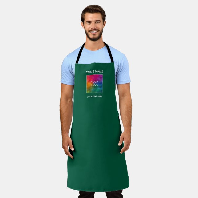 Upload Your Own Business Company Logo or Photo Apron (Worn)