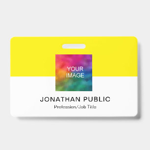Upload Your Own Business Logo or Employee Photo ID Badge