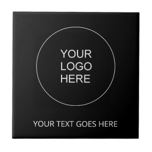 Upload Your Own Company Logo Here Black Tile