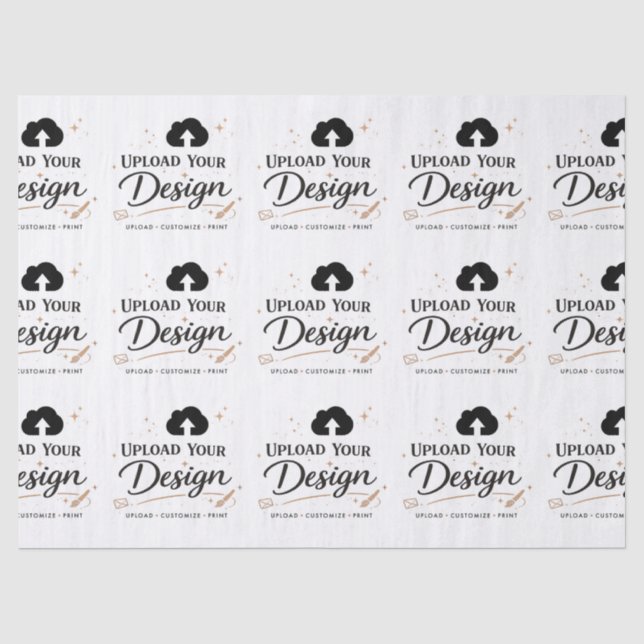 Upload Your Own Design Custom Branding  Tissue Paper (Front)
