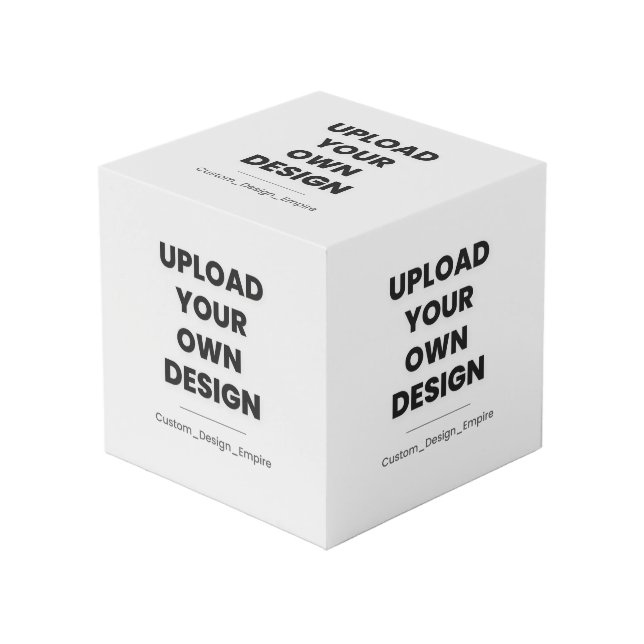 Upload Your Own Design Here | Custom Template Cube (Front Angled)