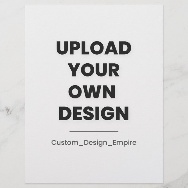 Upload Your Own Design Here | Custom Template Custom Letterhead (Front)