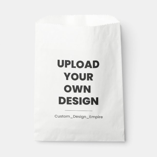 Upload Your Own Design Here | Custom Template Favour Bags (Front)