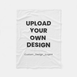 Upload Your Own Design Here | Custom Template Fleece Blanket