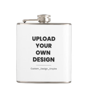 Upload Your Own Design Here   Custom Template Hip Flask