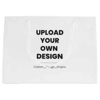 Upload Your Own Design Here | Custom Template Large Gift Bag