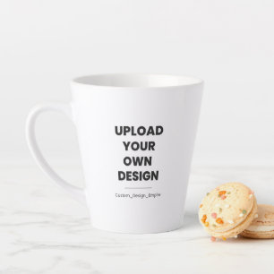 Upload Your Own Design Here   Custom Template Latte Mug