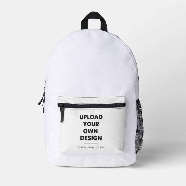 Upload Your Own Design Here | Custom Template Printed Backpack (Front)