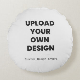 Upload Your Own Design Here   Custom Template Round Cushion