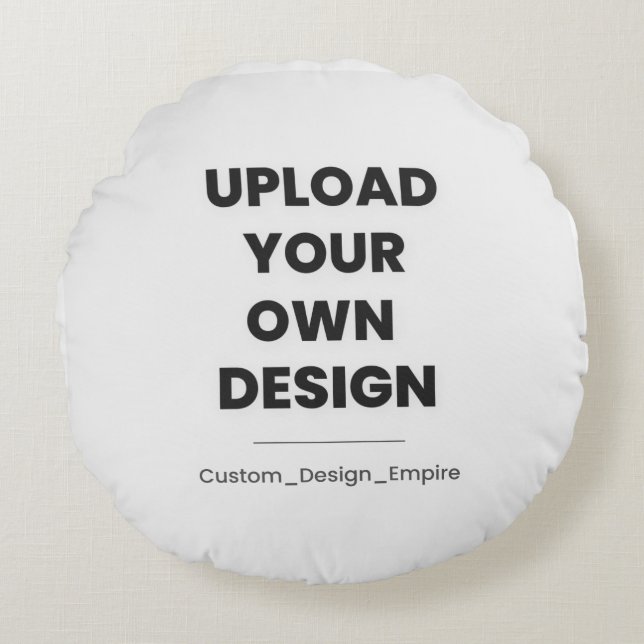 Upload Your Own Design Here | Custom Template Round Cushion (Front)