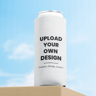 Upload Your Own Design Here | Custom Template Seltzer Can Cooler