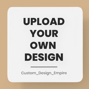 Upload Your Own Design Here Custom Template Square Paper Coaster