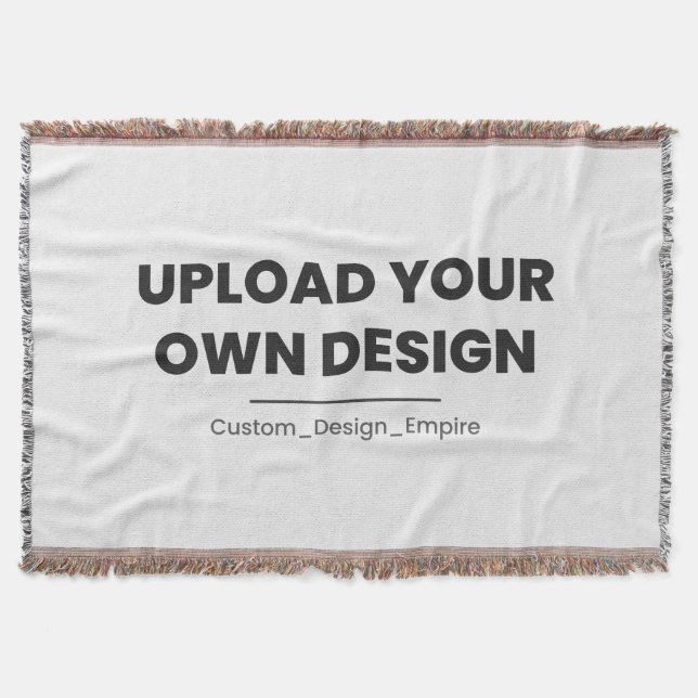 Upload Your Own Design Here | Custom Template Throw Blanket (Front)