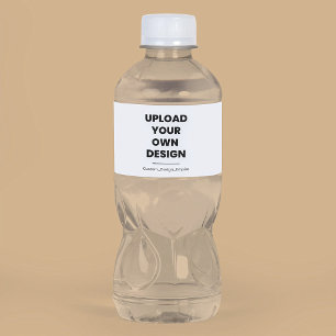 Upload Your Own Design Here Custom Template Water Bottle Label