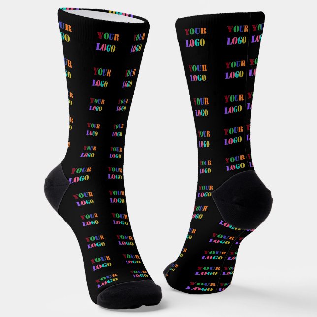 Upload Your Own Logo Branded Socks Choose Colour (Angled)