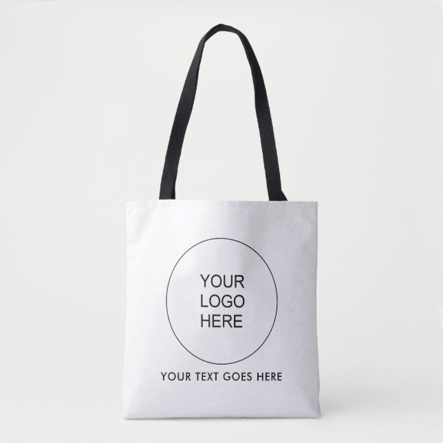 Upload Your Own Logo Text Here Double Sided Tote Bag (Front)