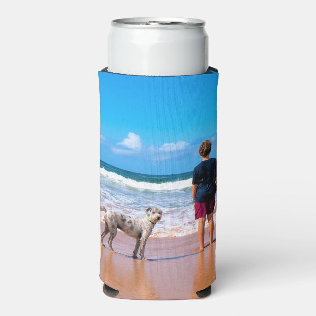Upload Your Own Pet Photo Can Cooler Gift (Seltzer Front)