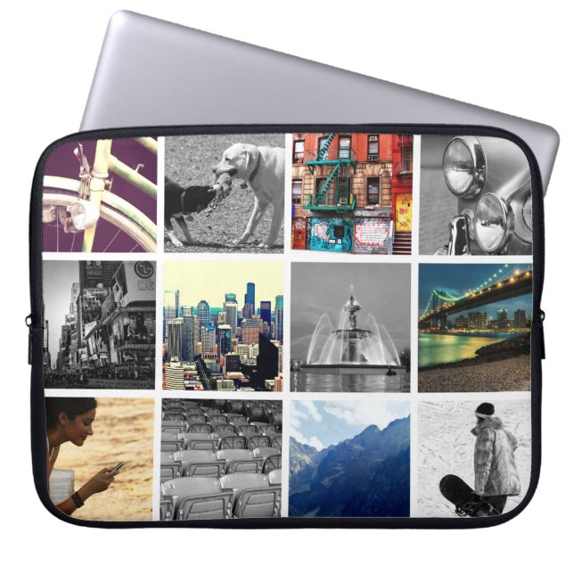 Upload-Your-Own-Photo Collage Laptop Sleeve (Front)