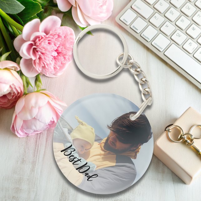 Upload Your Own Photo | Custom best dad Keychain (Creator Uploaded)