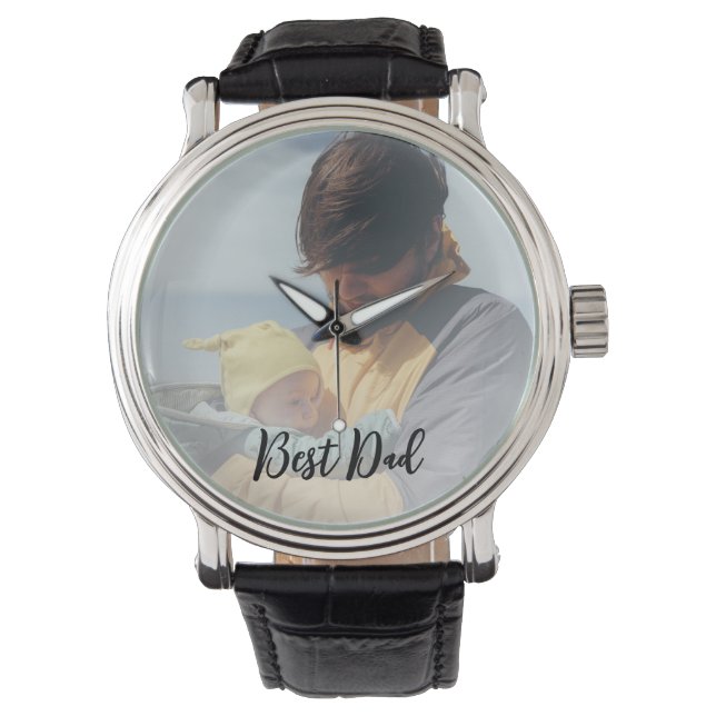 Upload Your Own Photo | Custom best dad  Watch (Front)