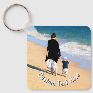 Upload Your Own Photo Keychain Personalised Text
