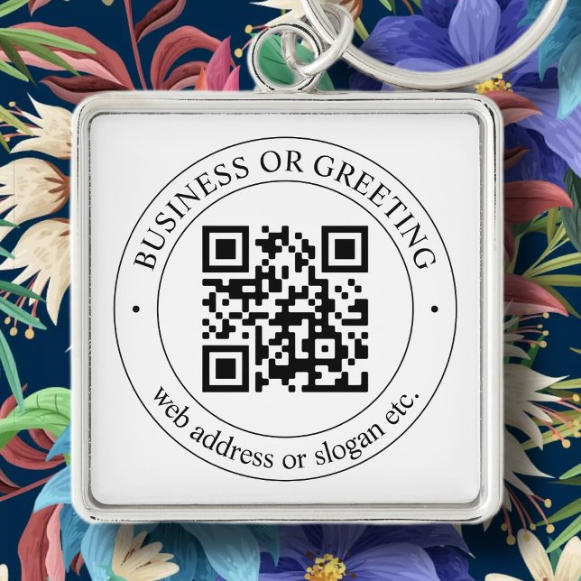 Upload Your Own QR Code & Customisable Text Key Ring (Creator Uploaded)