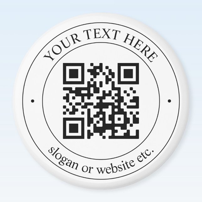 Upload Your Own QR Code & Customisable Text Magnet (Creator Uploaded)
