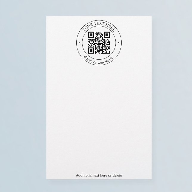 Upload Your Own QR Code & Customisable Text Stationery (Creator Uploaded)