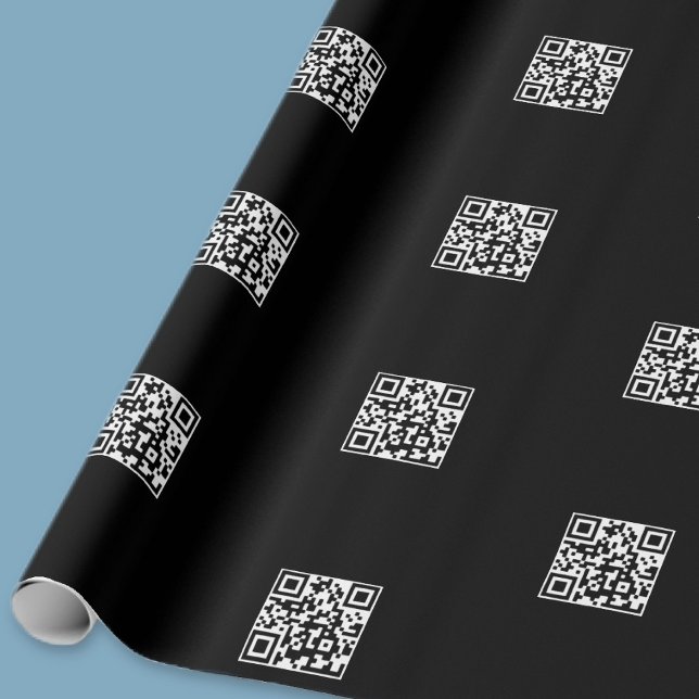 Upload Your Own QR Code | Simple Repeating Pattern Wrapping Paper (Creator Uploaded)