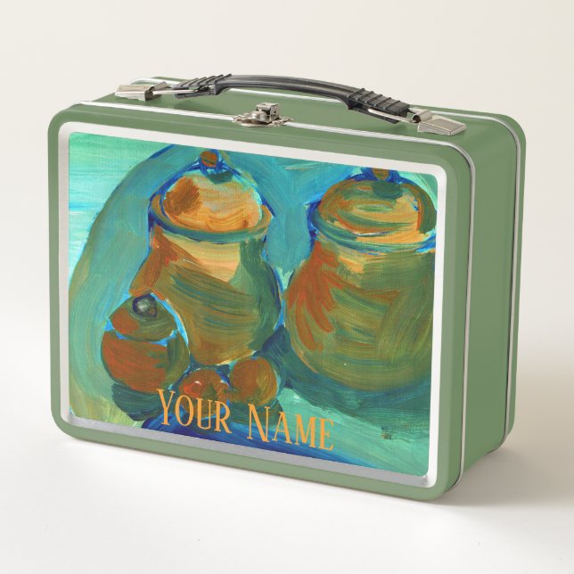 Upload Your Painting | Turn Custom Art Image to  Metal Lunch Box (Front)