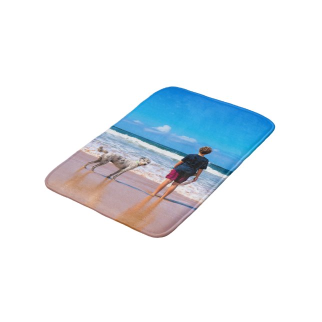 Upload Your Pet Photo Bath Mat Personalised Gift (Angled)