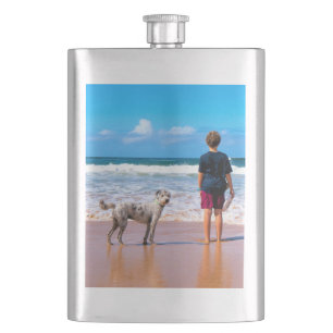 Upload Your Pet Photo Flask Personalised Gift